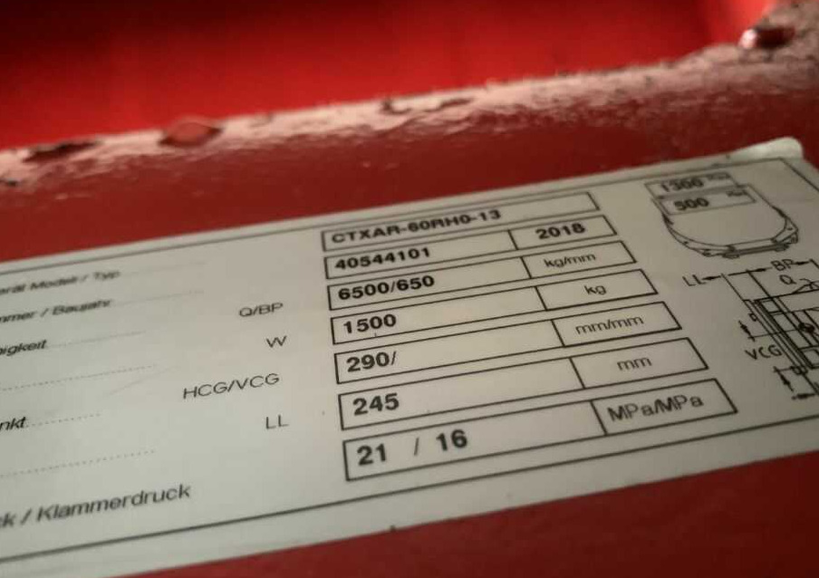 Auramo CTXAR-60RH0-13 - Klemme for Gaffeltruck: bilde 2 Auramo CTXAR-60RH0-13 - Klemme for Gaffeltruck: bilde 2