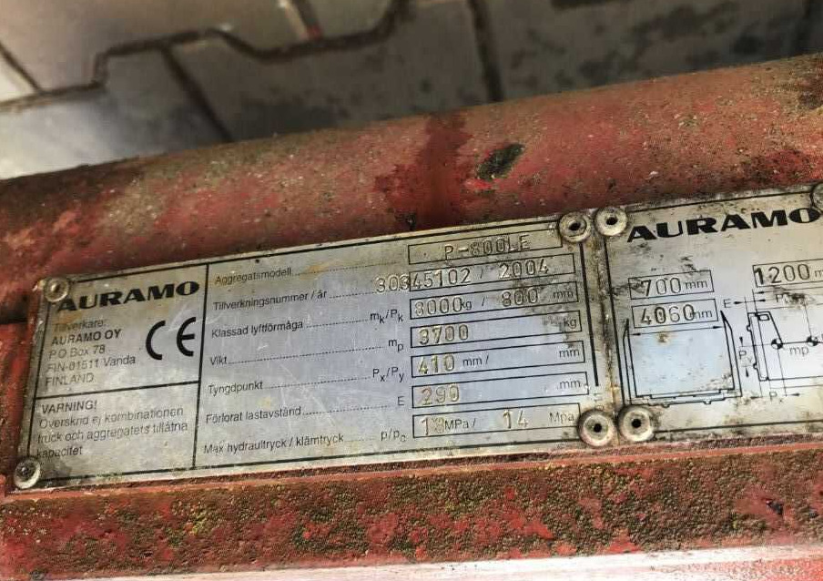 Auramo P-800LE - Klemme for Gaffeltruck: bilde 4 Auramo P-800LE - Klemme for Gaffeltruck: bilde 4