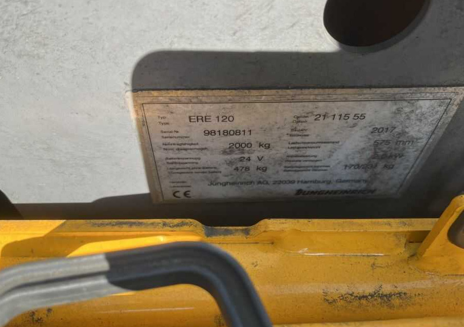 Jungheinrich ERE120 - Lavtløftende truck: bilde 4 Jungheinrich ERE120 - Lavtløftende truck: bilde 4