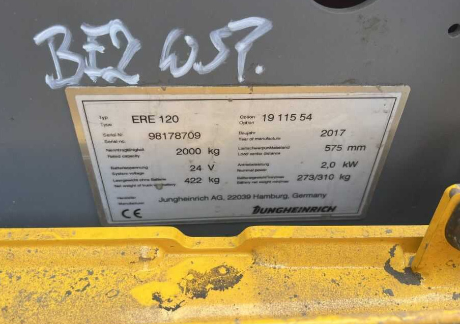 Jungheinrich ERE120 - Lavtløftende truck: bilde 4 Jungheinrich ERE120 - Lavtløftende truck: bilde 4