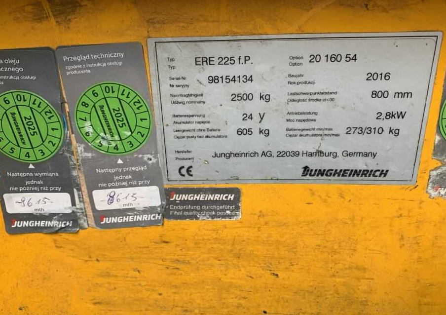 Jungheinrich ERE225 - Lavtløftende truck: bilde 4 Jungheinrich ERE225 - Lavtløftende truck: bilde 4