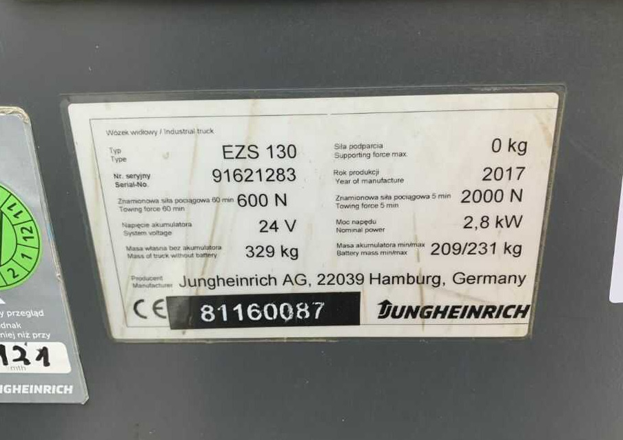 Jungheinrich EZS130 - Elektrisk trekkvogn: bilde 4 Jungheinrich EZS130 - Elektrisk trekkvogn: bilde 4
