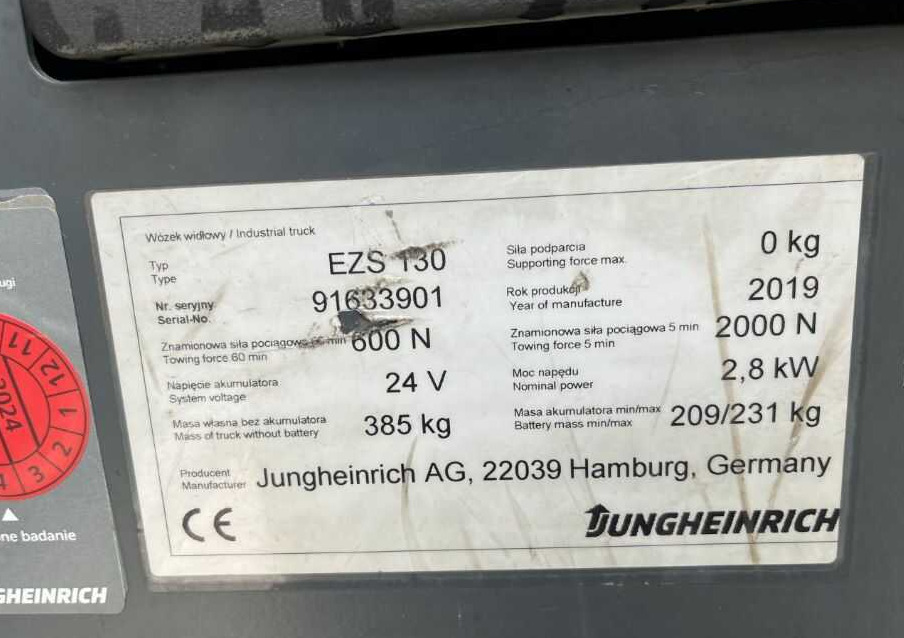 Jungheinrich EZS130 - Elektrisk trekkvogn: bilde 4 Jungheinrich EZS130 - Elektrisk trekkvogn: bilde 4