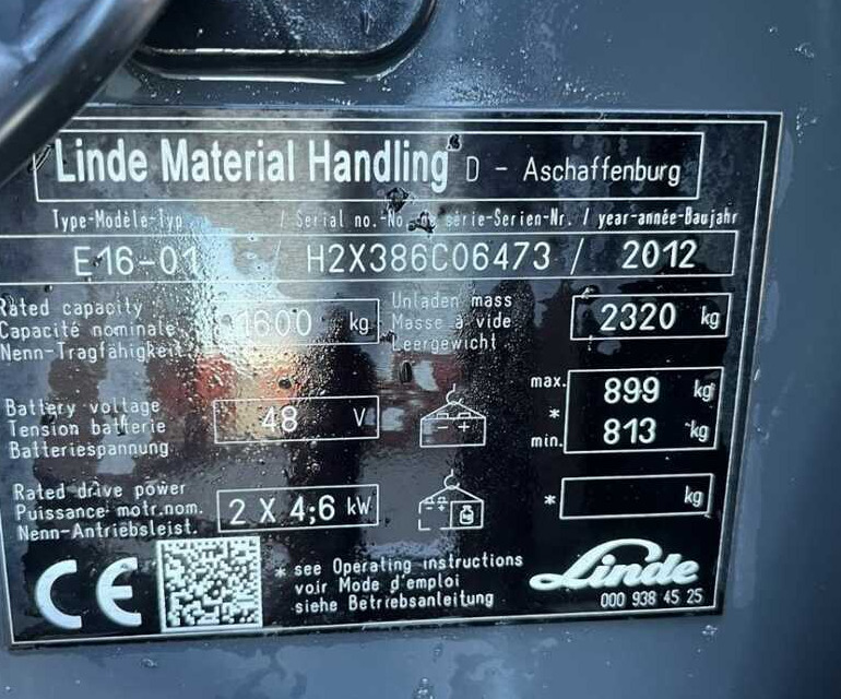 Linde E16-01 - El-truck: bilde 4 Linde E16-01 - El-truck: bilde 4