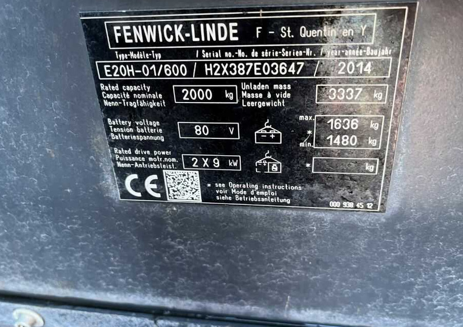 Linde E20H-01/600 - El-truck: bilde 4 Linde E20H-01/600 - El-truck: bilde 4