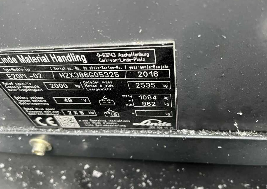 Linde E20PL-02 - El-truck: bilde 4 Linde E20PL-02 - El-truck: bilde 4