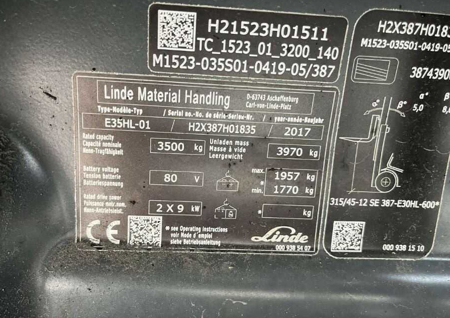Linde E35H-01 - El-truck: bilde 4 Linde E35H-01 - El-truck: bilde 4