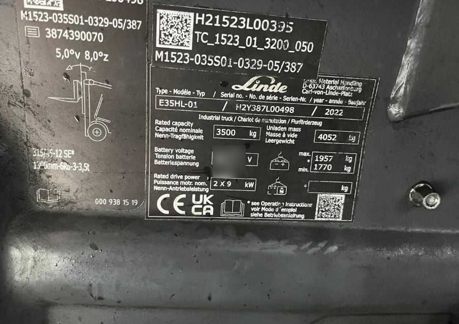 Linde E35HL-02 - El-truck: bilde 4 Linde E35HL-02 - El-truck: bilde 4