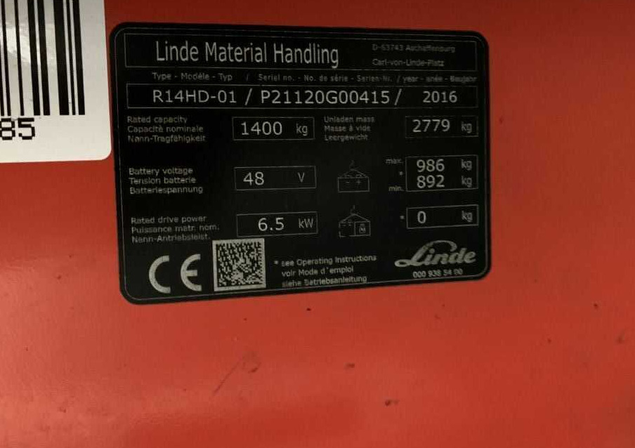 Linde R14HD-01 - Reachtruck: bilde 3 Linde R14HD-01 - Reachtruck: bilde 3