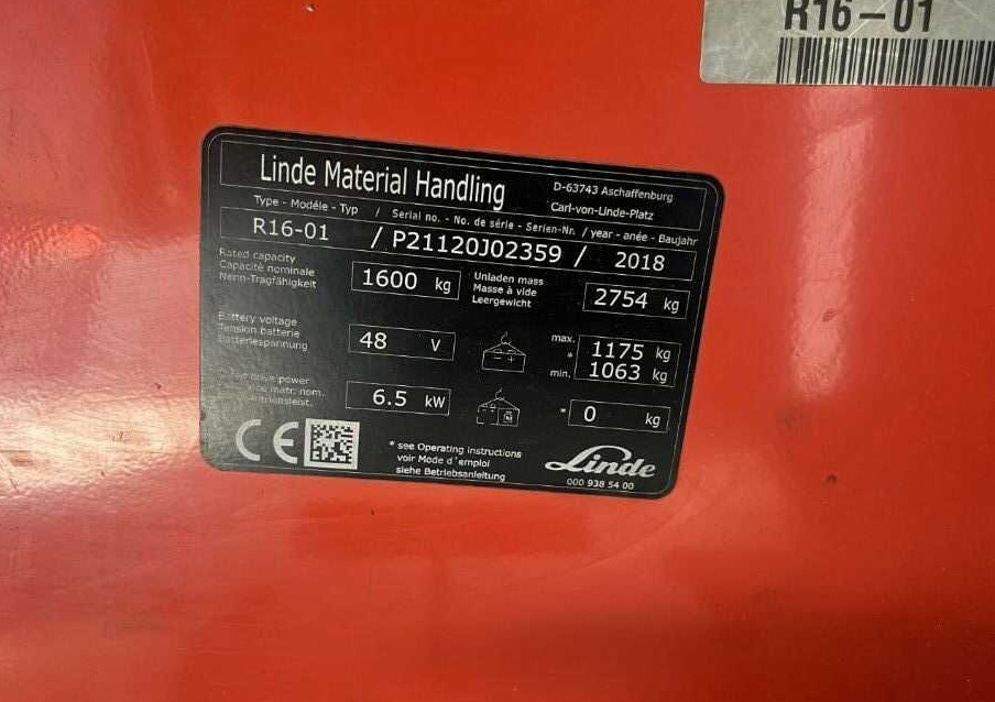 Linde R16-01 - Reachtruck: bilde 4 Linde R16-01 - Reachtruck: bilde 4