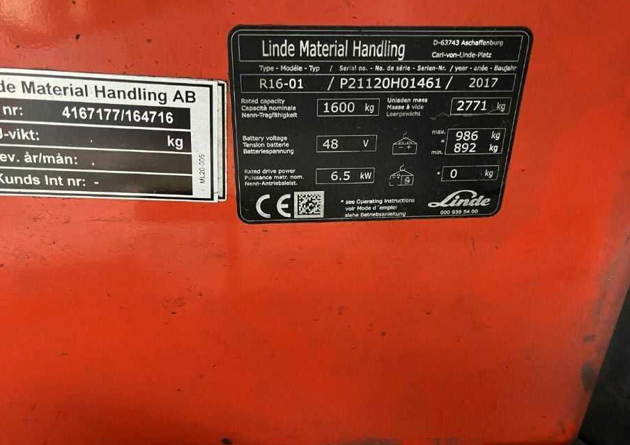 Linde R16-01 - Reachtruck: bilde 4 Linde R16-01 - Reachtruck: bilde 4
