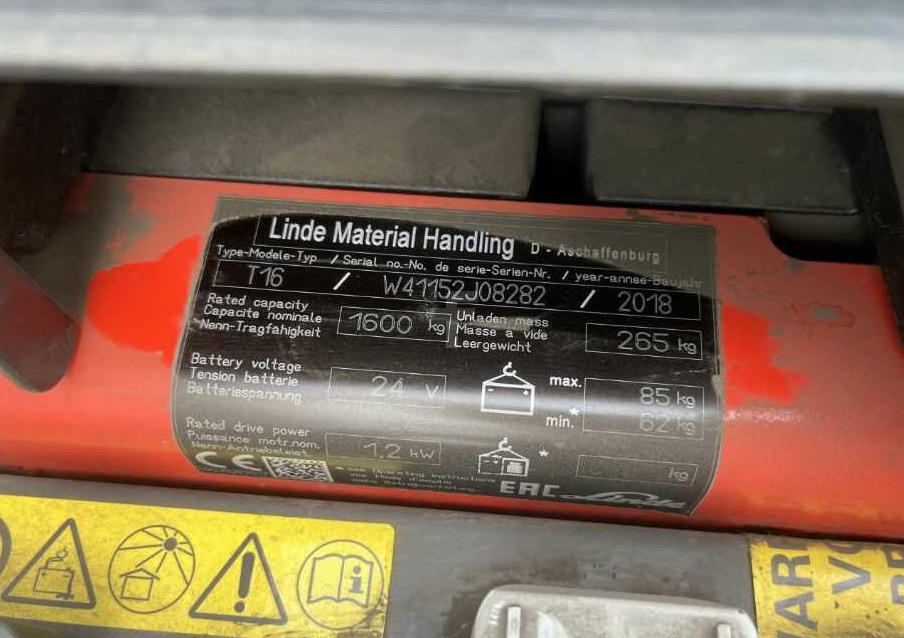 Linde T16 - Lavtløftende truck: bilde 5 Linde T16 - Lavtløftende truck: bilde 5