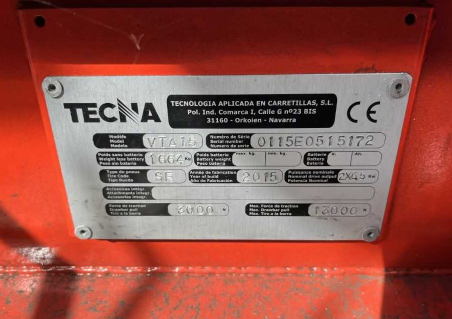 Tecna VTA15 - Elektrisk trekkvogn: bilde 4 Tecna VTA15 - Elektrisk trekkvogn: bilde 4