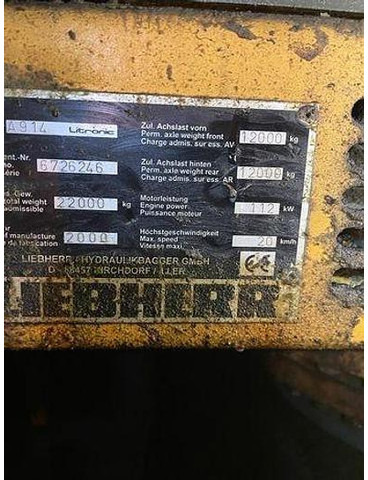 Liebherr A914 - Gravemaskin: bilde 4 Liebherr A914 - Gravemaskin: bilde 4