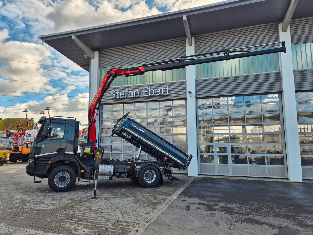 Tippbil, Kranbil Iveco AD200X46/P HR OFF Palfinger PK 12.501 Funk AHK: bilde 8