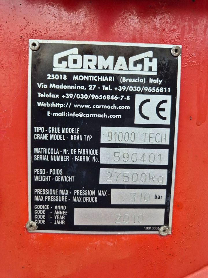 Kranbil MAN TGS 35.360 8x4 BB Gormach 91000 TECH Funk: bilde 9 Kranbil MAN TGS 35.360 8x4 BB Gormach 91000 TECH Funk: bilde 9