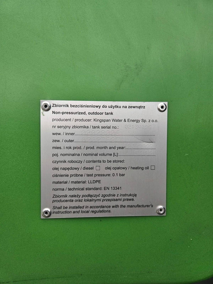 KINGSPAN zbiornik FuelMaster 5000 - Tank: bilde 2 KINGSPAN zbiornik FuelMaster 5000 - Tank: bilde 2