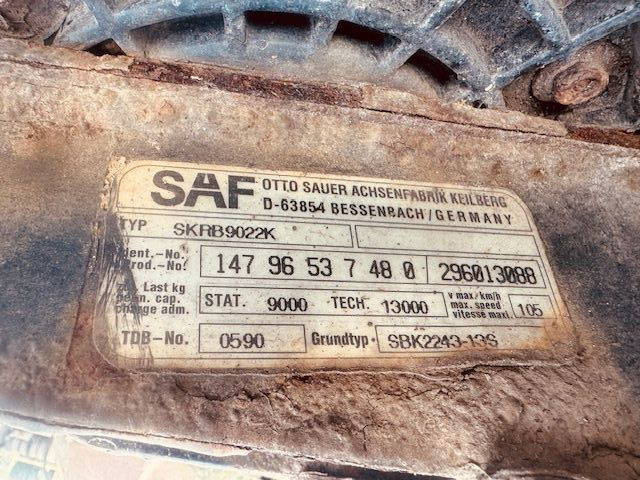 SAF Schijfremmen - Aksel og deler for Lastebil: bilde 3 SAF Schijfremmen - Aksel og deler for Lastebil: bilde 3