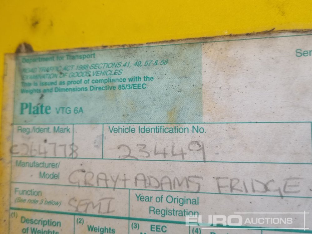 Kjølesemi 2008 Gray & Adams Tri Axle Refrigeration Trailer: bilde 45