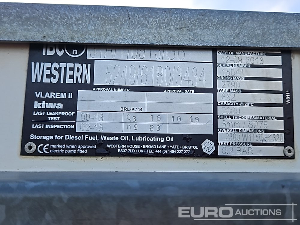 Lagringstank 2013 Western 20TCG: bilde 17