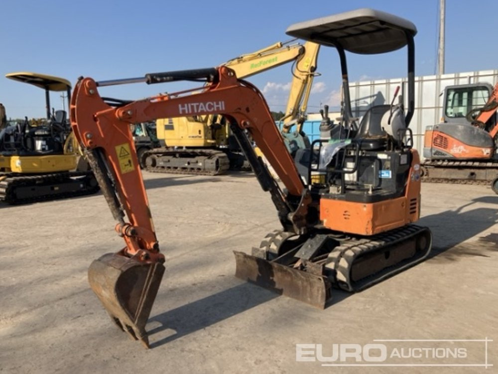 2016 Hitachi ZX17U-5A Rubber Tracks, Blade, Offset, Bucket, Canopy - Minigraver: bilde 1 2016 Hitachi ZX17U-5A Rubber Tracks, Blade, Offset, Bucket, Canopy - Minigraver: bilde 1