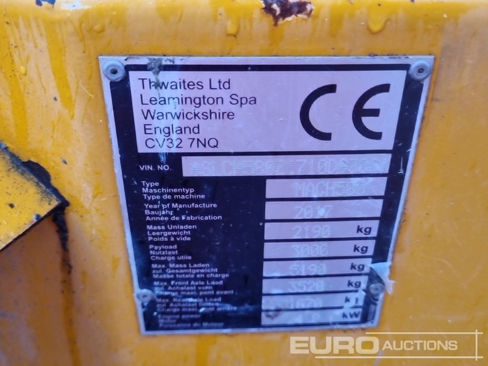 Kompaktdumper 2017 Thwaites 3 Ton: bilde 38 Kompaktdumper 2017 Thwaites 3 Ton: bilde 38