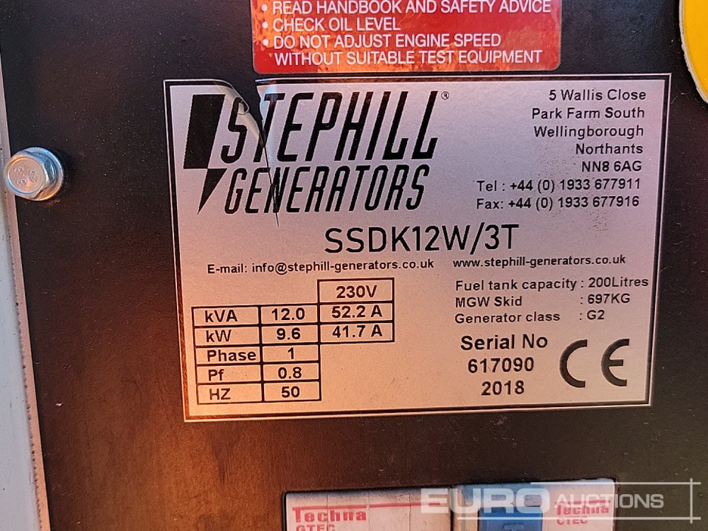 Elektrisk generator 2018 Stephill SSDK12W/3T: bilde 22