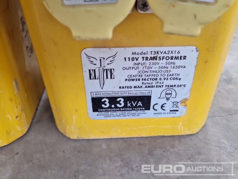 Anleggsmaskiner Elite 3.3 Kva 110 Volt Transformer (2 of): bilde 16