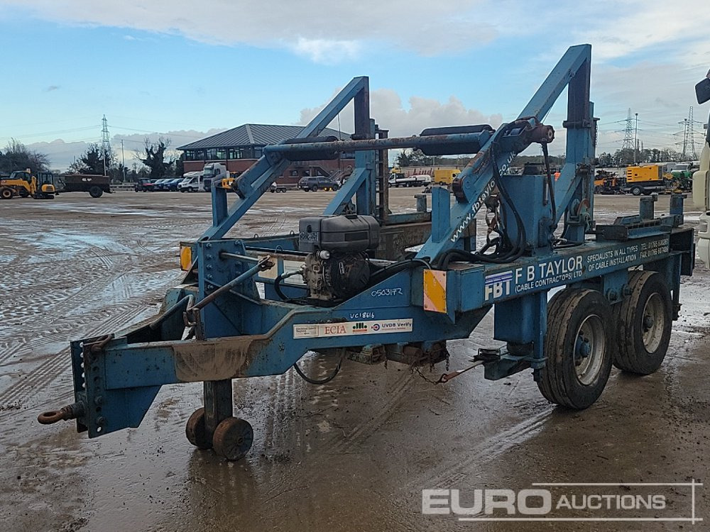 Single Axle Hydraulic Cable Reel Trailer, 1 Cylinder Engine - Landbrukstilhenger: bilde 1 Single Axle Hydraulic Cable Reel Trailer, 1 Cylinder Engine - Landbrukstilhenger: bilde 1