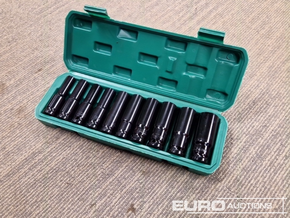 Unused 1/2" Deep Socket Set 10Pcs 10-24mm - Verkstedutstyr: bilde 1 Unused 1/2" Deep Socket Set 10Pcs 10-24mm - Verkstedutstyr: bilde 1