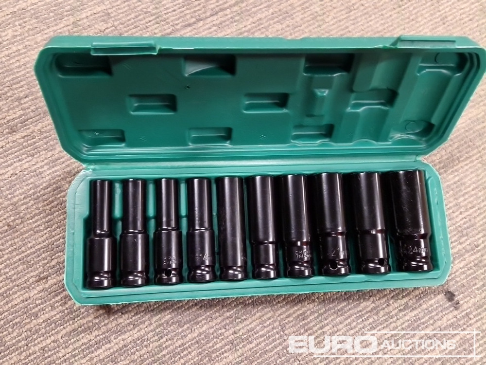 Unused 1/2" Deep Socket Set 10Pcs 10-24mm - Verkstedutstyr: bilde 3 Unused 1/2" Deep Socket Set 10Pcs 10-24mm - Verkstedutstyr: bilde 3