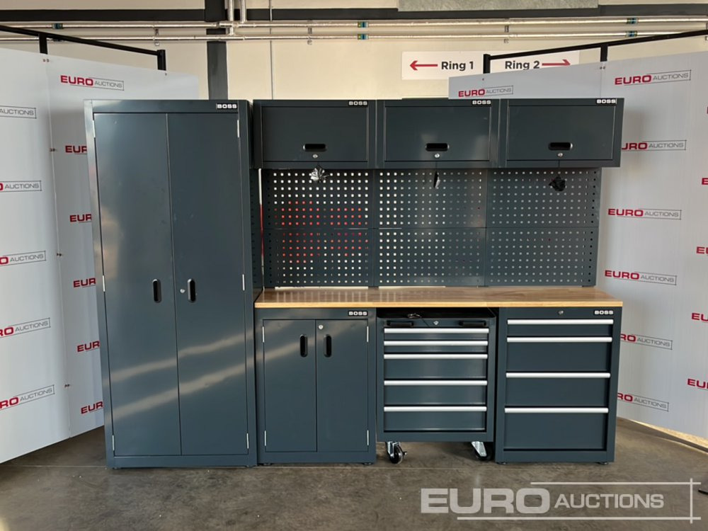 Unused Boss 2.6m 9 Drawer, 5 Cabinet Tool Station - Verkstedutstyr: bilde 2 Unused Boss 2.6m 9 Drawer, 5 Cabinet Tool Station - Verkstedutstyr: bilde 2