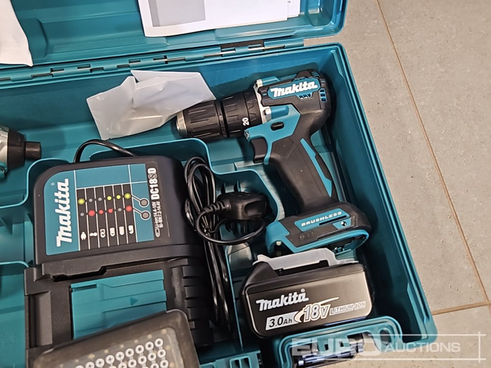 Unused Makita DHP453 18V LXT Combi Dril, Makita DTD152 18V LXT Impact Driver, Battery, Charger, Bit Set - Verkstedutstyr: bilde 5 Unused Makita DHP453 18V LXT Combi Dril, Makita DTD152 18V LXT Impact Driver, Battery, Charger, Bit Set - Verkstedutstyr: bilde 5