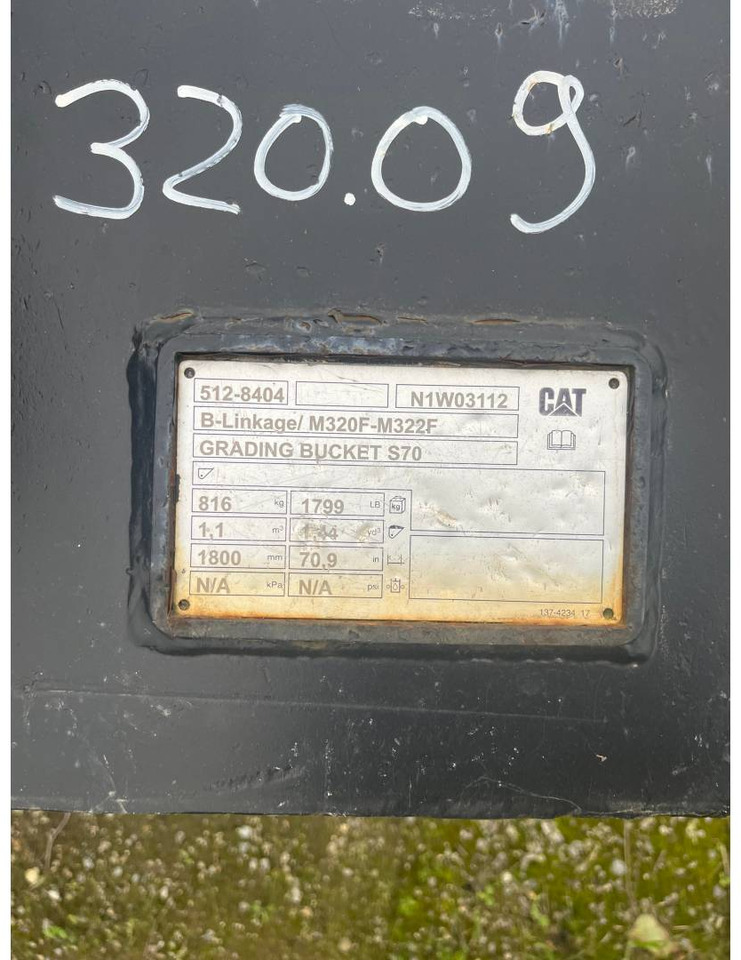 CAT BUCKET/1800MM/S70/GODET - Gravemaskinskuffe: bilde 3 CAT BUCKET/1800MM/S70/GODET - Gravemaskinskuffe: bilde 3