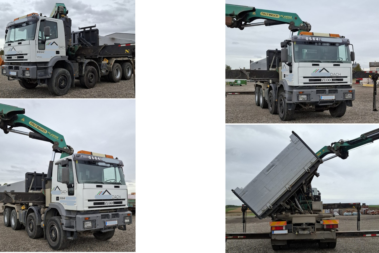 Tippbil, Kranbil IVECO 480 EUROTRAKKER 8x4/TÜV/Palfinger PK 44002 G/MEILLER: bilde 7