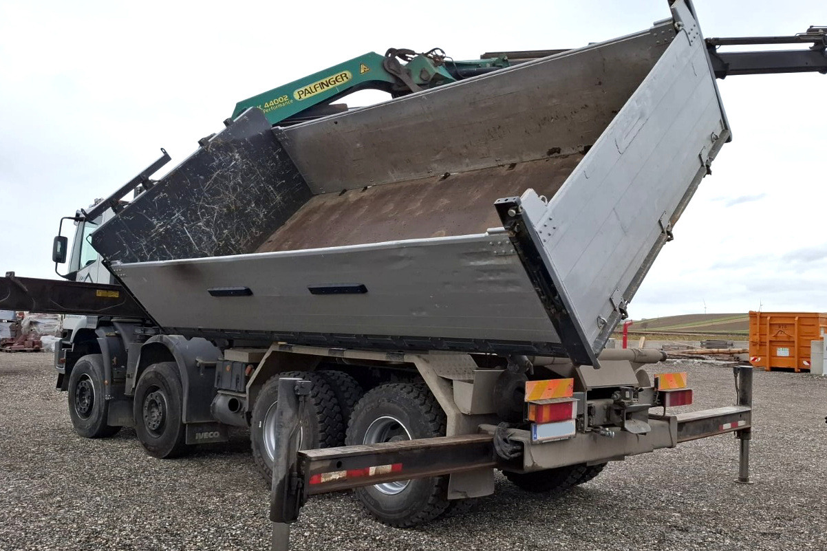 Tippbil, Kranbil IVECO 480 EUROTRAKKER 8x4/TÜV/Palfinger PK 44002 G/MEILLER: bilde 6