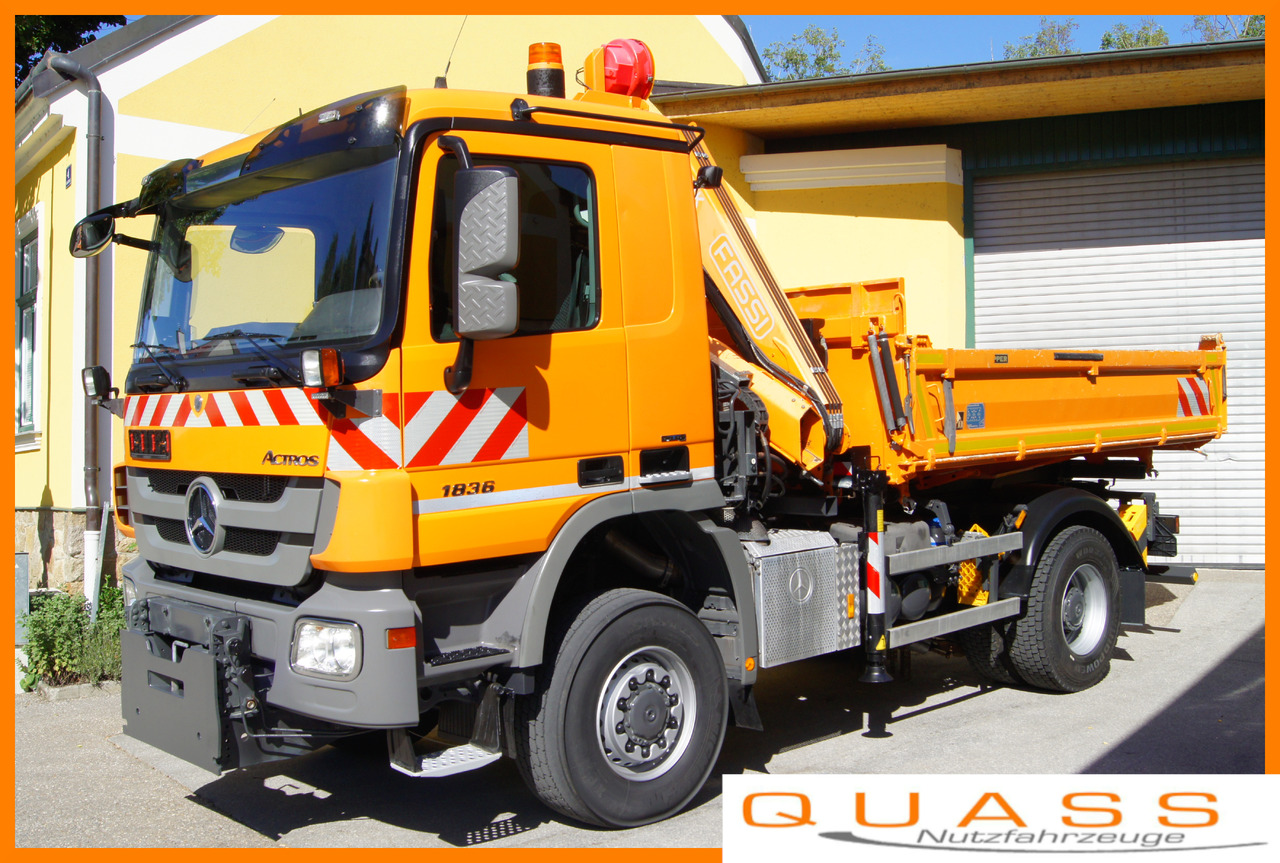 MERCEDES-BENZ ACTROS 1836 /4x4/TÜV/FASSI 110/MEILLER/Wechselsystem/Winterdienst - Kranbil: bilde 1 MERCEDES-BENZ ACTROS 1836 /4x4/TÜV/FASSI 110/MEILLER/Wechselsystem/Winterdienst - Kranbil: bilde 1