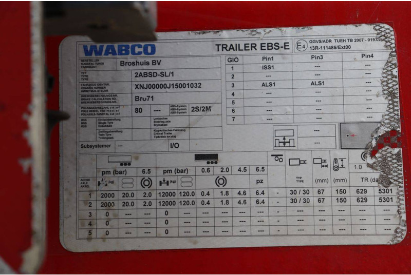 Lavloader semitrailer Broshuis 2ABSD-SL/1: bilde 14