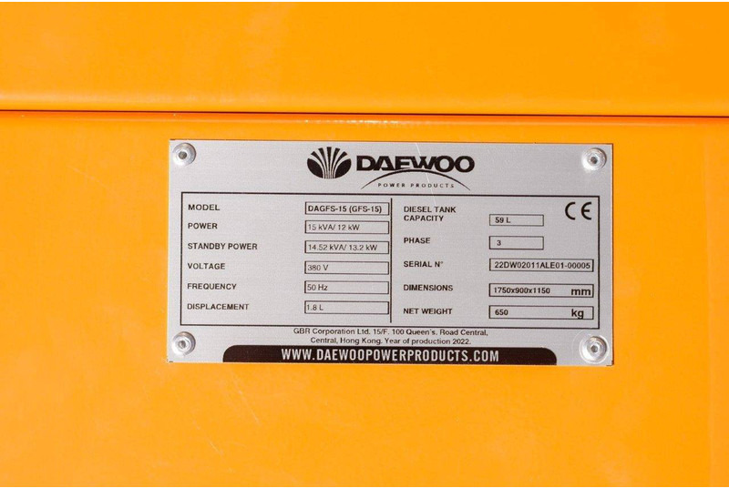 Daewoo DAGFS-15 - Elektrisk generator: bilde 4 Daewoo DAGFS-15 - Elektrisk generator: bilde 4