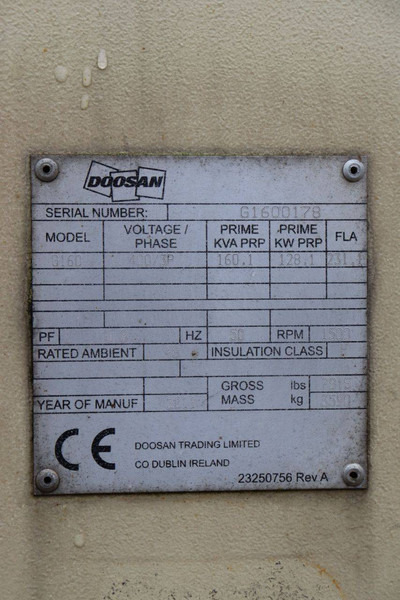 Elektrisk generator Doosan G160: bilde 16