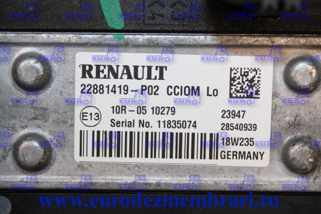 CALCULATOR CCIOM RENAULT T 22881419 - Styreenhet for Lastebil: bilde 2 CALCULATOR CCIOM RENAULT T 22881419 - Styreenhet for Lastebil: bilde 2