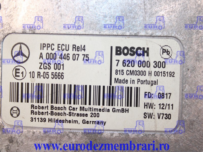 CALCULATOR IPPC REL4 MERCEDES ACTROS MP4 A0004460775, 7620000300 - Styreenhet for Lastebil: bilde 3 CALCULATOR IPPC REL4 MERCEDES ACTROS MP4 A0004460775, 7620000300 - Styreenhet for Lastebil: bilde 3