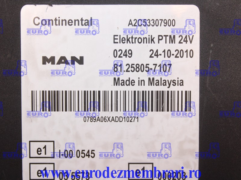 CALCULATOR PTM MAN TGX 81.25805.7107, 81.25805.7101 - Styreenhet for Lastebil: bilde 3 CALCULATOR PTM MAN TGX 81.25805.7107, 81.25805.7101 - Styreenhet for Lastebil: bilde 3