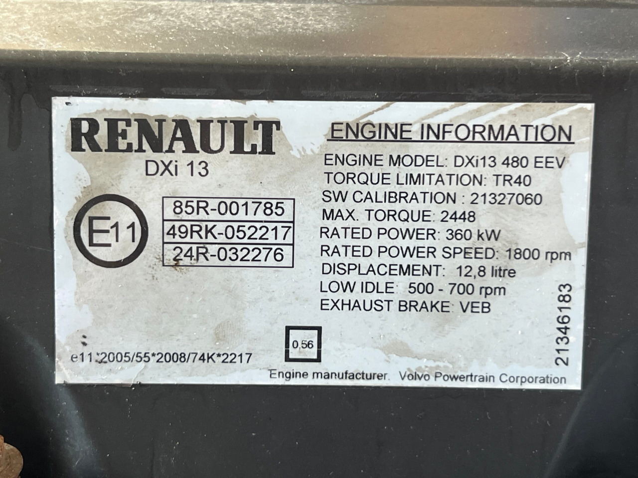 MOTOR RENAULT MAGNUM DXI 13 480CP 21386183 - Motor for Lastebil: bilde 5 MOTOR RENAULT MAGNUM DXI 13 480CP 21386183 - Motor for Lastebil: bilde 5
