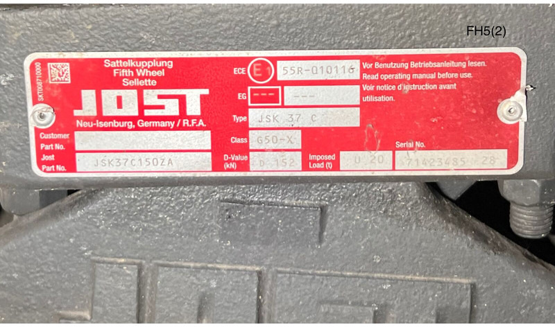 Jost JSK 37 C - Svingskive: bilde 2 Jost JSK 37 C - Svingskive: bilde 2