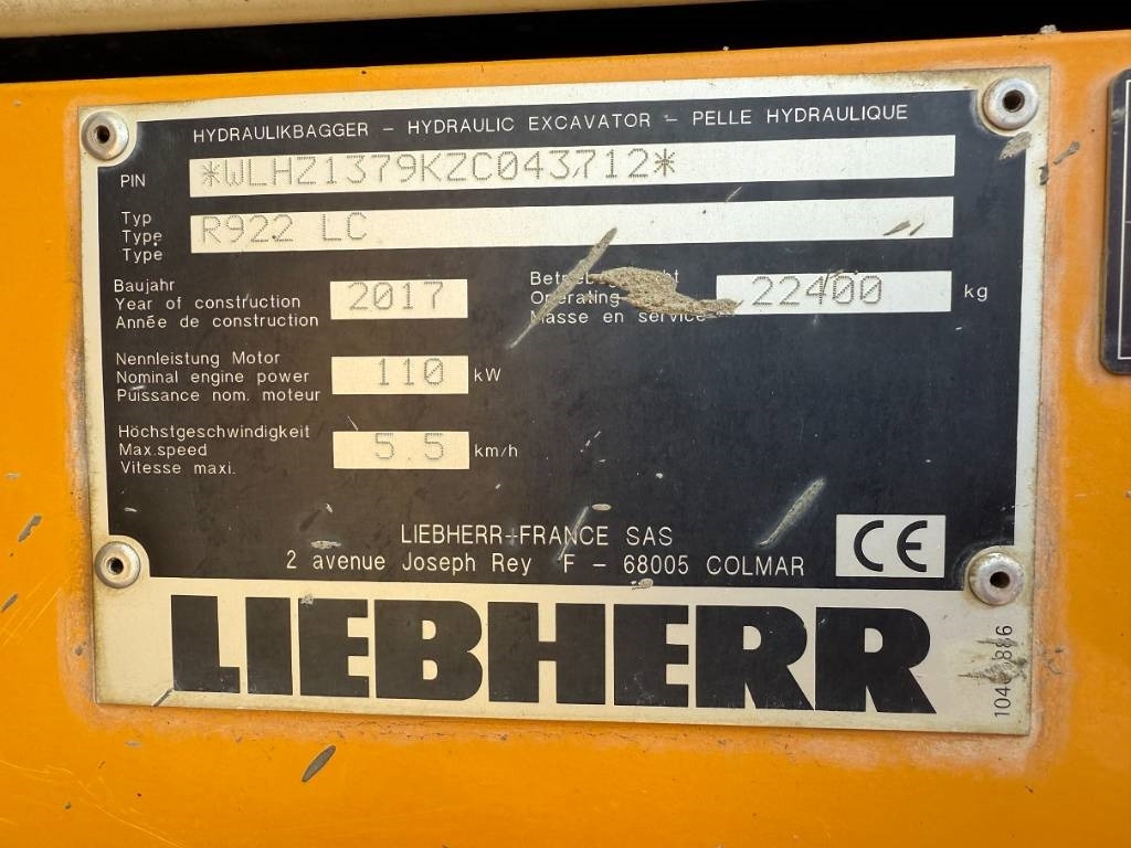 Liebherr R 922 LC - Beltegraver: bilde 5 Liebherr R 922 LC - Beltegraver: bilde 5