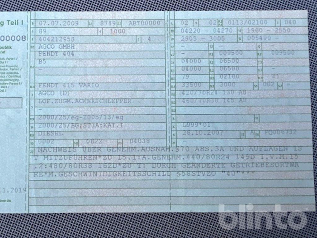 Traktor Fendt 404 | 415 Vario TMS (2009): bilde 8 Traktor Fendt 404 | 415 Vario TMS (2009): bilde 8