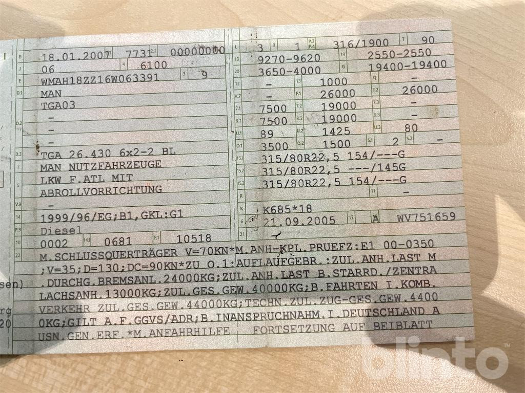 Krokbil MAN TGA 26.430 (2007): bilde 6 Krokbil MAN TGA 26.430 (2007): bilde 6