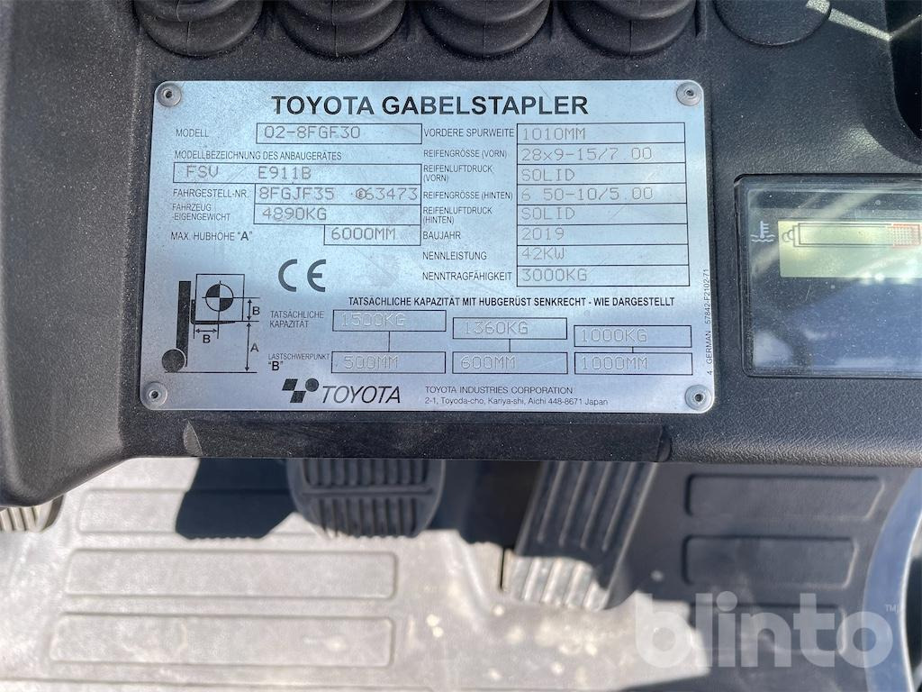 Toyota Tonero (8FGJF36) - Gaffeltruck: bilde 5 Toyota Tonero (8FGJF36) - Gaffeltruck: bilde 5