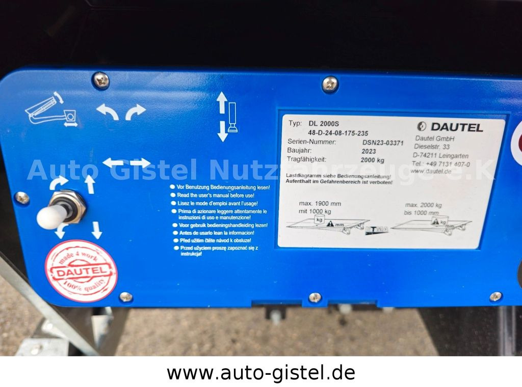 Ny Chassis lastebil MAN TGL 12.250 4x2 BL *Pritsche/Plane Dautel DL2000S: bilde 10